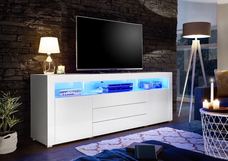 TV-Sideboard - Weiß