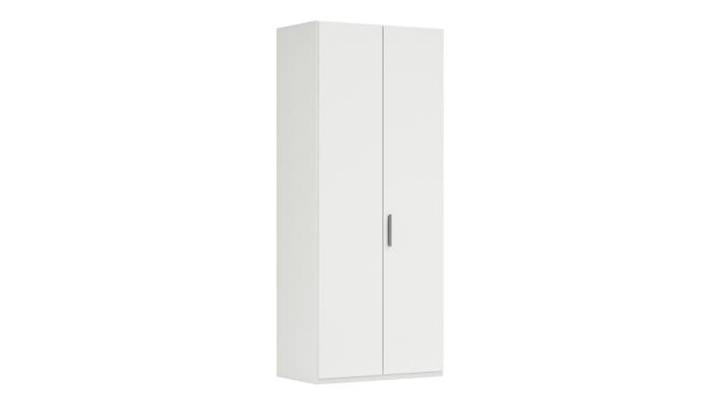 Drehtürenschrank Viana - B. ca. 101 cm, Lack, Weiß