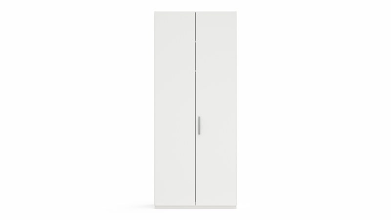 Drehtürenschrank Viana - B. ca. 101 cm, Lack, Weiß