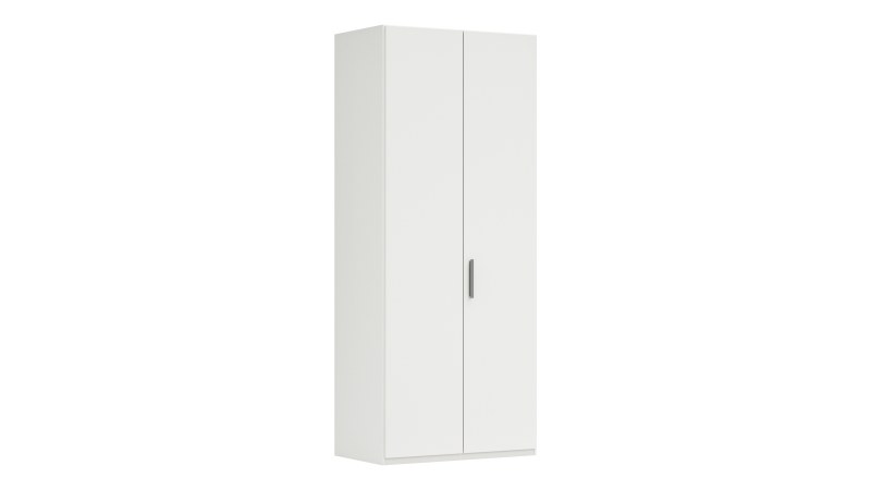 Drehtürenschrank Viana - B. ca. 101 cm, Lack, Weiß