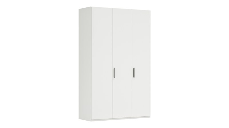 Drehtürenschrank Viana - B. ca. 151 cm, Lack, Weiß