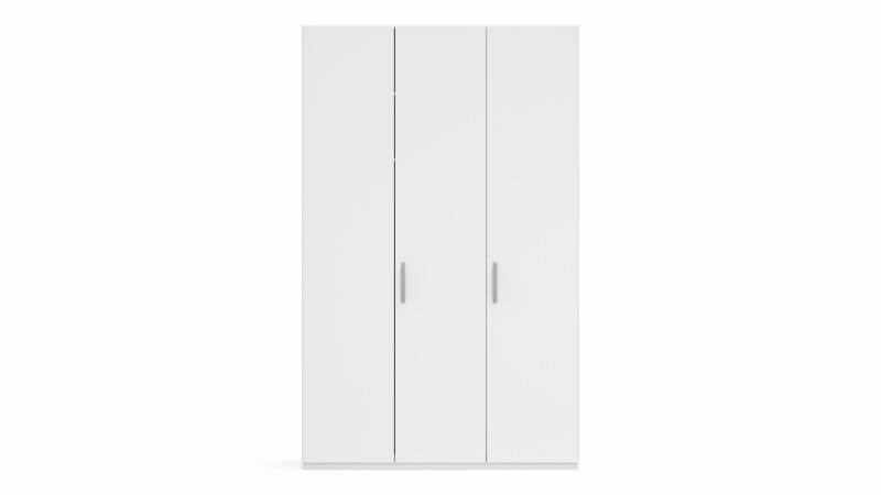 Drehtürenschrank Viana - B. ca. 151 cm, Lack, Weiß
