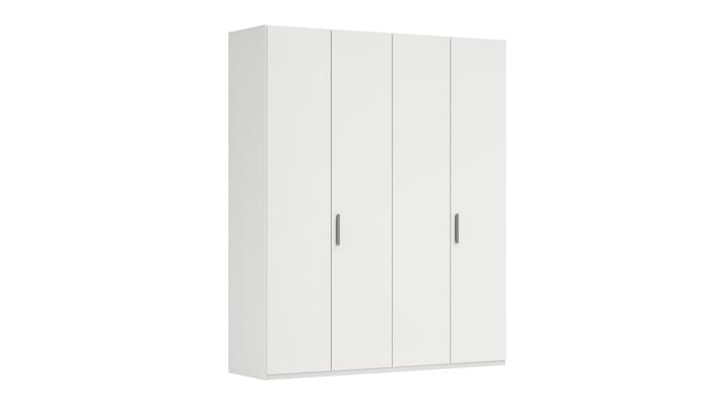 Drehtürenschrank Viana - B. ca. 200 cm, Lack, Weiß