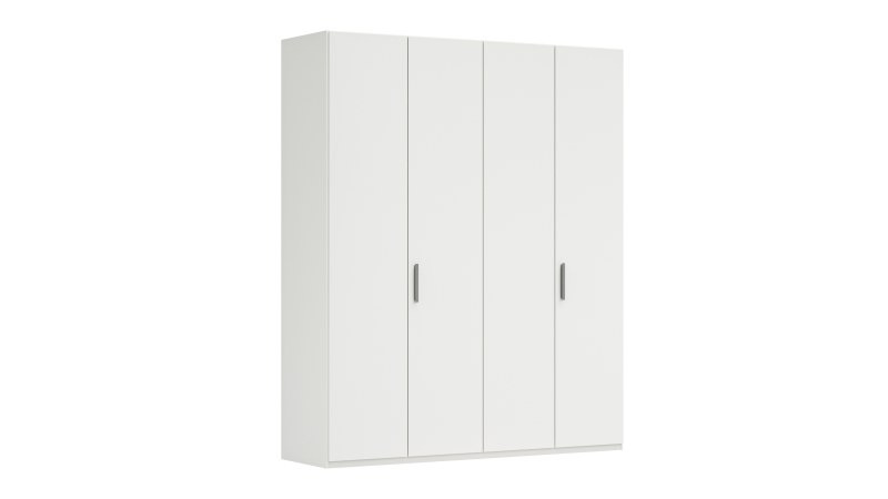 Drehtürenschrank Viana - B. ca. 200 cm, Lack, Weiß