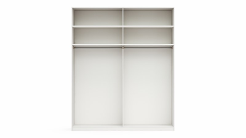 Drehtürenschrank Viana - B. ca. 200 cm, Lack, Weiß