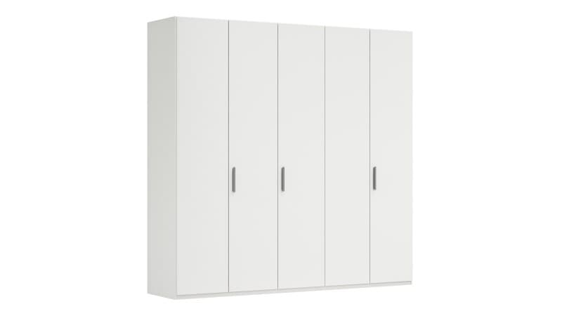 Drehtürenschrank Viana - B. ca. 250 cm, Lack, Weiß