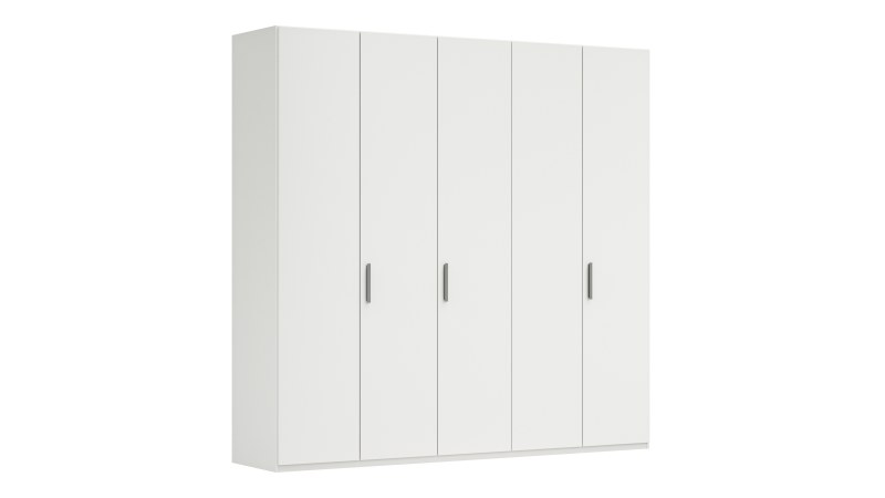 Drehtürenschrank Viana - B. ca. 250 cm, Lack, Weiß