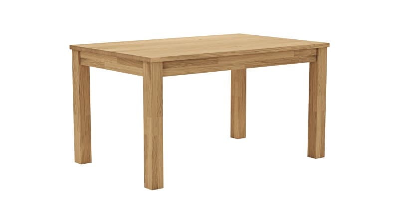 Esstisch Dinner - verlängerbar, LB ca. 140x90 cm, Wildeiche massiv
