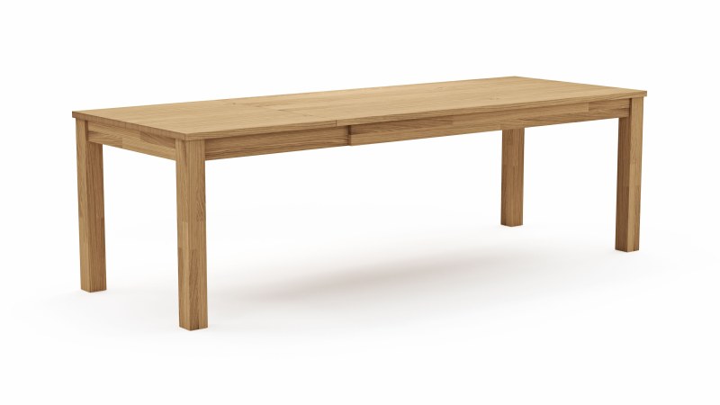 Esstisch Dinner - verlängerbar, LB ca. 180x90 cm, Wildeiche massiv