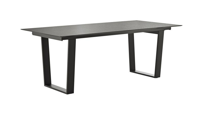 Esstisch Dinner - verlängerbar, LB ca. 200x95 cm, Kunststoff, Dunkelgrau