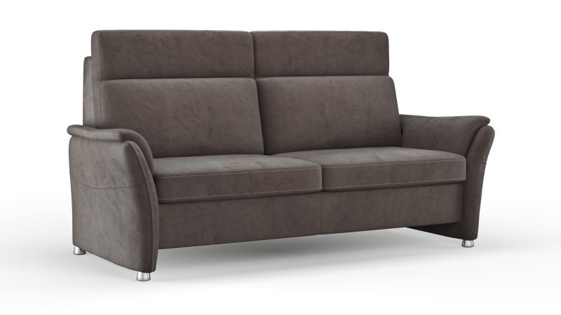 Sofa Arima H - 2,5-Sitzer, Stoff, Dunkelbraun