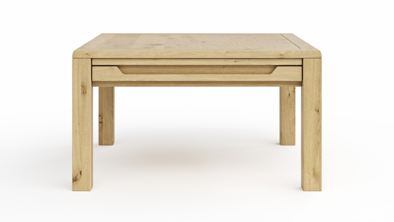 Couchtisch Amora - LBH ca. 80x80x45 cm, Wildeiche massiv bianco