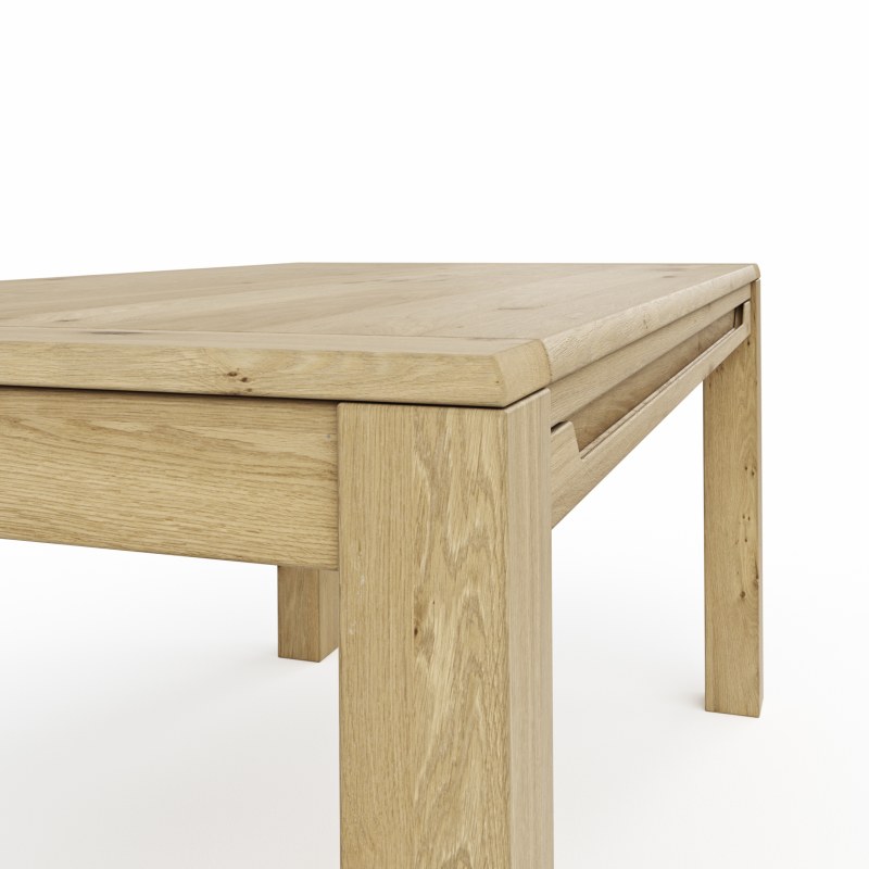 Esstisch Amora - LB ca. 160x90 cm, Wildeiche massiv bianco