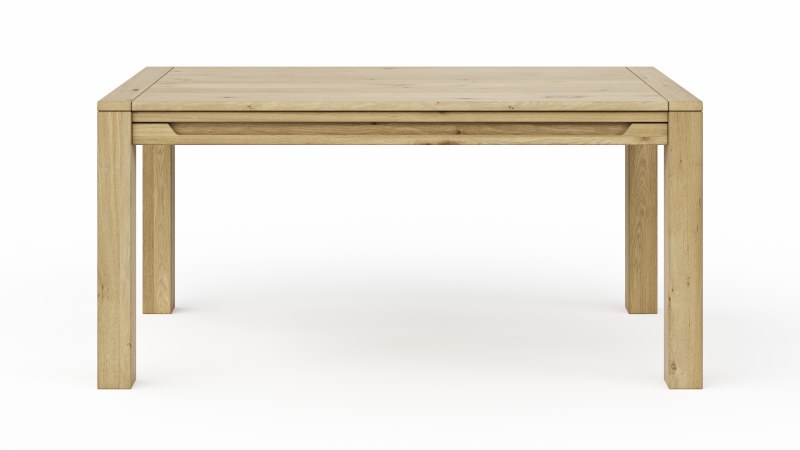 Esstisch Amora - LB ca. 160x90 cm, Wildeiche massiv bianco