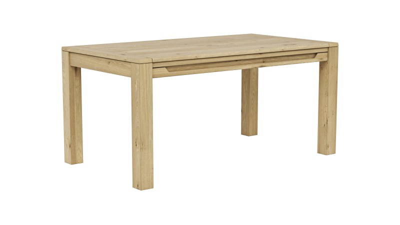 Esstisch Amora - LB ca. 160x90 cm, Wildeiche massiv bianco