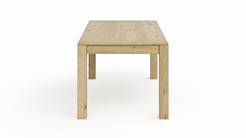 Esstisch Amora - LB ca. 180x90 cm, Wildeiche massiv bianco