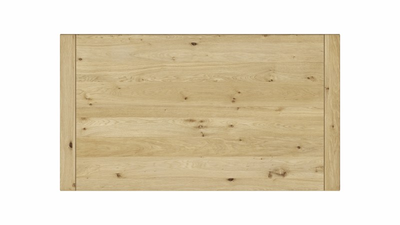 Esstisch Amora - ausziehbar, LB ca. 160x90 cm, Wildeiche massiv bianco