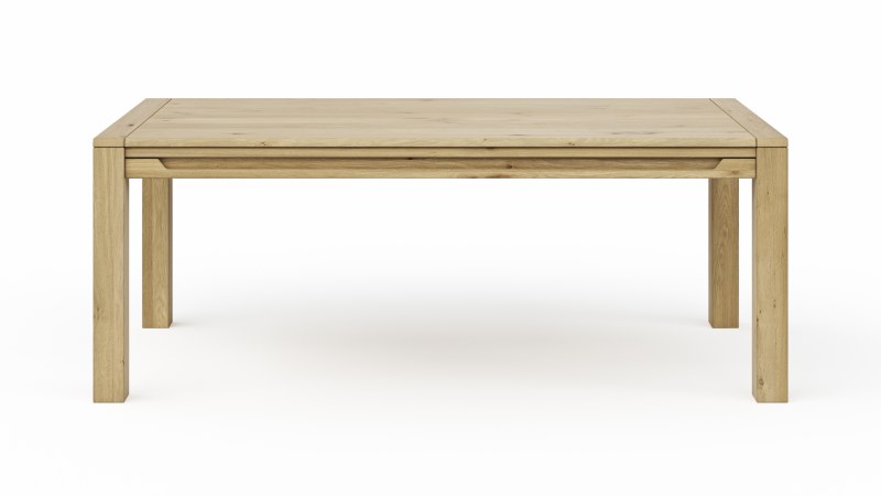 Esstisch Amora - ausziehbar, LB ca. 200x100 cm, Wildeiche massiv bianco