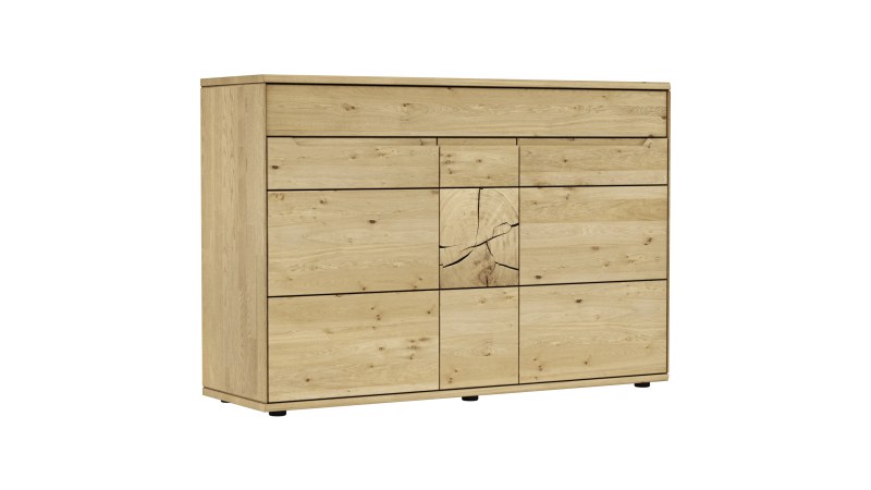 Sideboard Amora - Wildeiche massiv bianco