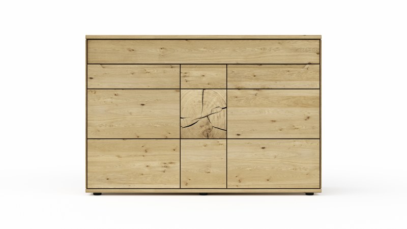 Sideboard Amora - Wildeiche massiv bianco