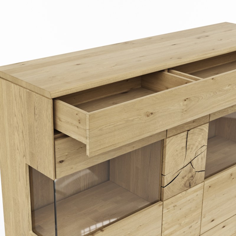 Highboard Amora - Wildeiche massiv bianco