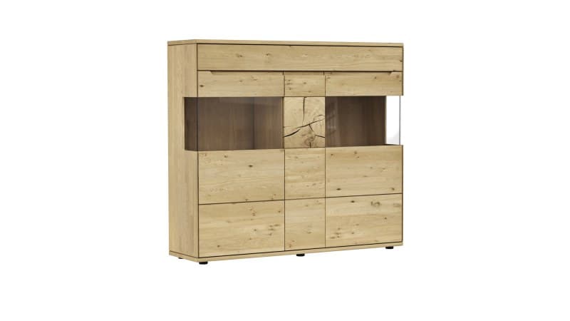 Highboard Amora - Wildeiche massiv bianco