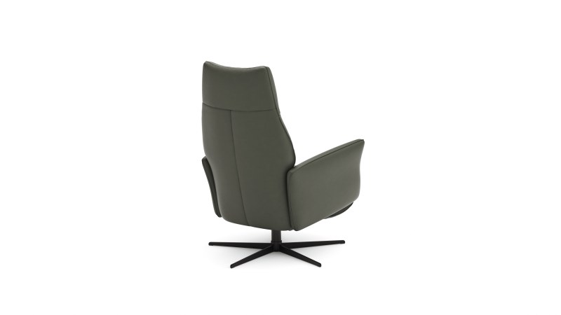 Relaxsessel Trona - Größe S, inkl. Relaxfunktion, Leder, Olive