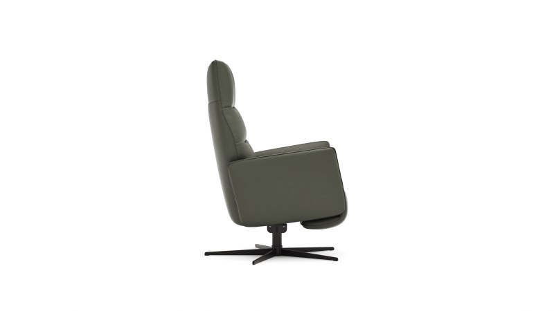 Relaxsessel Trona - Größe S, inkl. Relaxfunktion, Leder, Olive