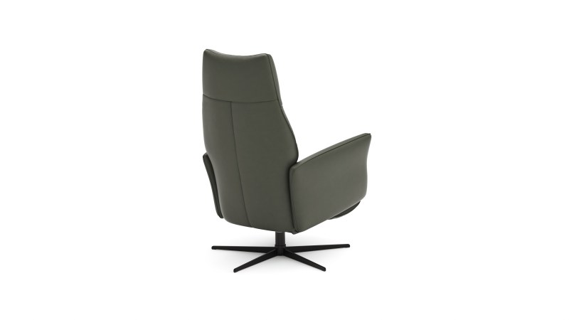 Relaxsessel Trona - Größe M, inkl. Relaxfunktion, Leder, Olive