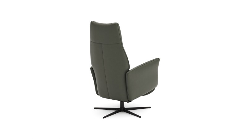 Relaxsessel Trona - Größe L, inkl. Relaxfunktion, Leder, Olive