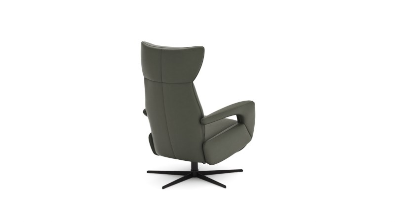 Relaxsessel Trona - Größe S, inkl. Relaxfunktion, Leder, Olive