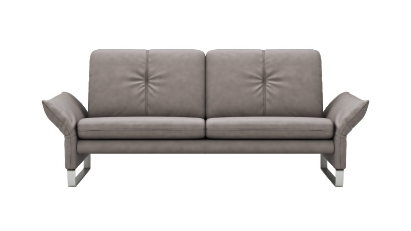 Sofa Tenero - 2,5-Sitzer inkl. Armlehne verstellbar, Stoff, Grau