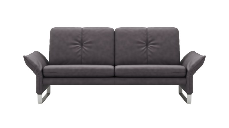 Sofa Tenero - 2,5-Sitzer inkl. Armlehne verstellbar, Stoff, Anthrazit