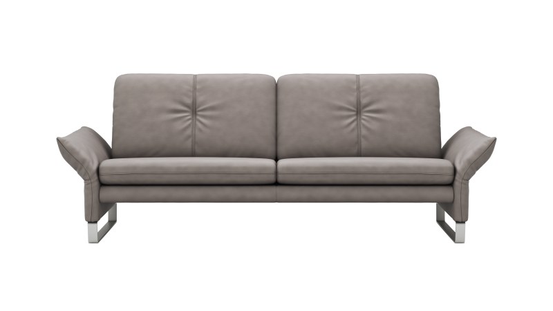 Sofa Tenero - 3-Sitzer inkl. Armlehne verstellbar, Stoff, Grau