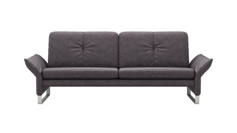 Sofa Tenero - 3-Sitzer inkl. Armlehne verstellbar, Stoff, Anthrazit