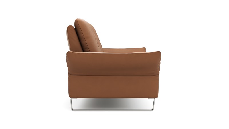 Sofa Tenero - 3-Sitzer inkl. Armlehne verstellbar, Leder, Cognac