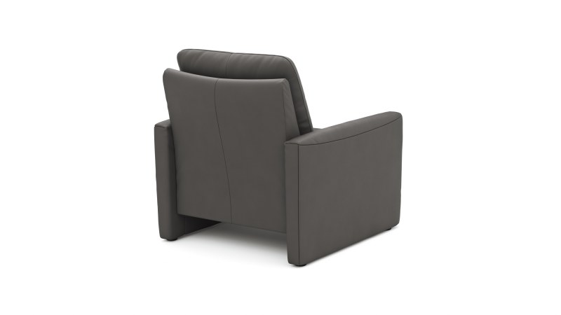 Sessel Tenero - inkl. Relaxfunktion, Leder, Anthrazit