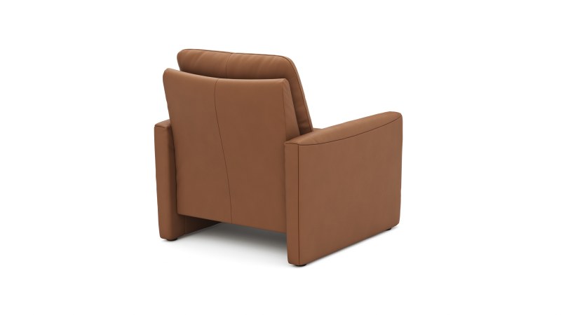 Sessel Tenero - inkl. Relaxfunktion, Leder, Cognac