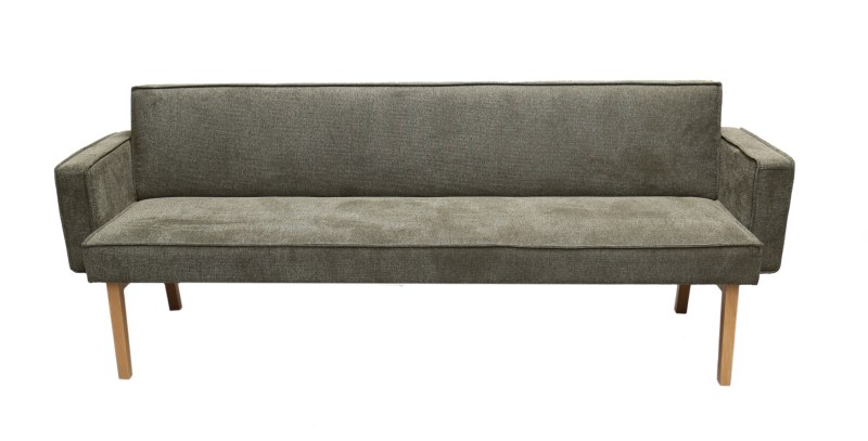Polsterbank - Breite ca. 220 cm, Stoff, Olivgrün
