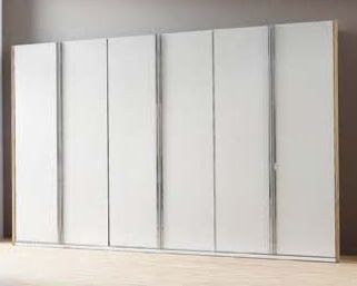 Drehtürenschrank - B. ca. 315 cm, Lack weiss