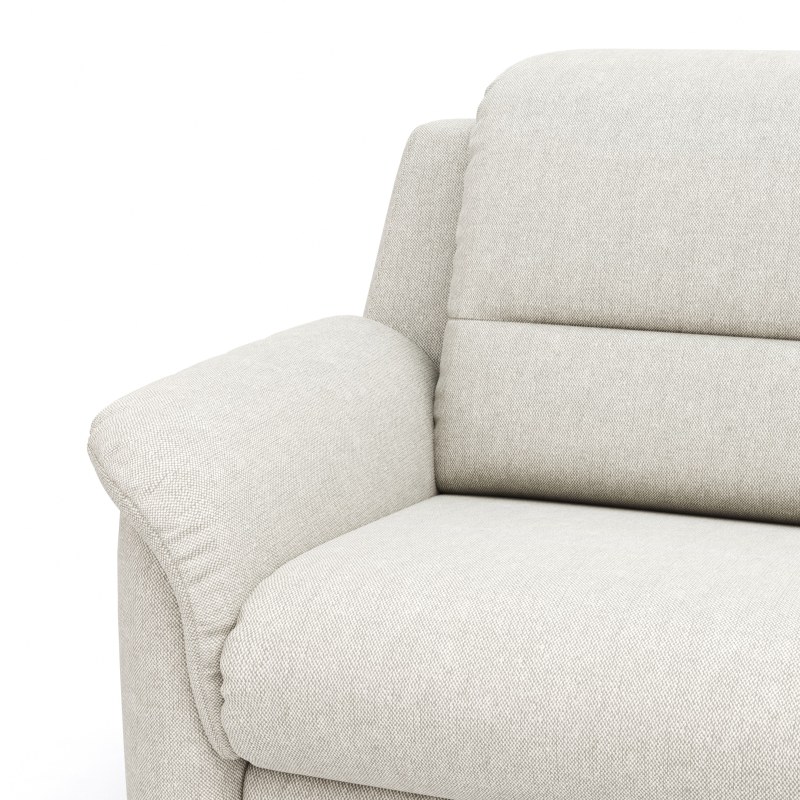 Sessel Cornella Classic - Kopfteil verstellbar, Stoff, Creme