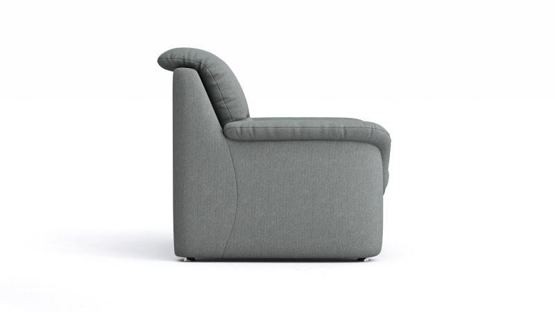 Sessel Cornella Classic - Kopfteil verstellbar, Stoff, Grau