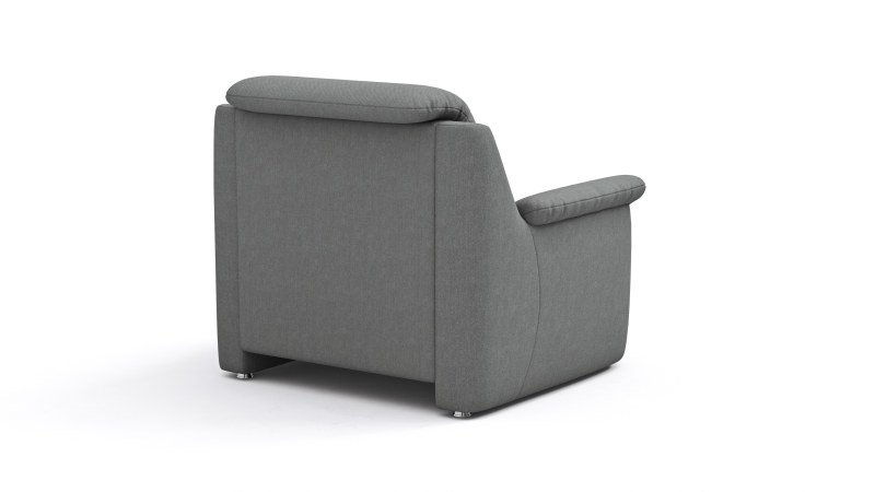 Sessel Cornella Classic - Kopfteil verstellbar, Stoff, Grau