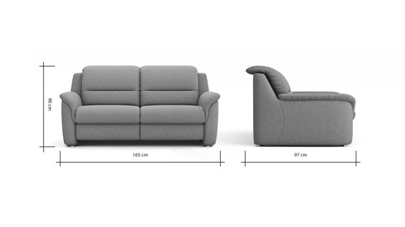 Sofa Cornella Classic - 2-Sitzer, Stoff, Creme