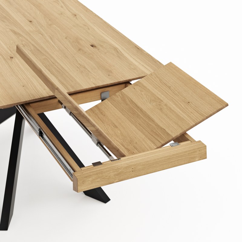 Esstisch Talara Lola - beidseitig ausziehbar, LB ca. 180x90cm, Wildeiche Bianco