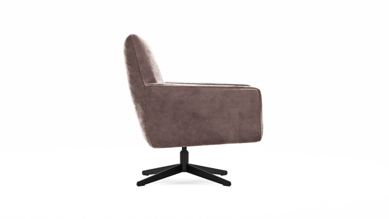 Drehsessel Matina - Größe L, Velour, Mauve