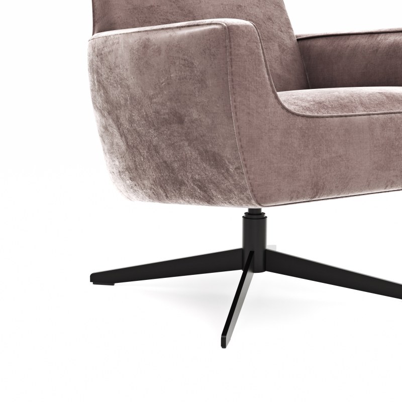 Drehsessel Matina - Größe L, Velour, Mauve