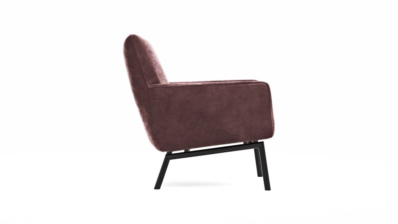 Sessel Matina - Größe L, Velour, Weinrot