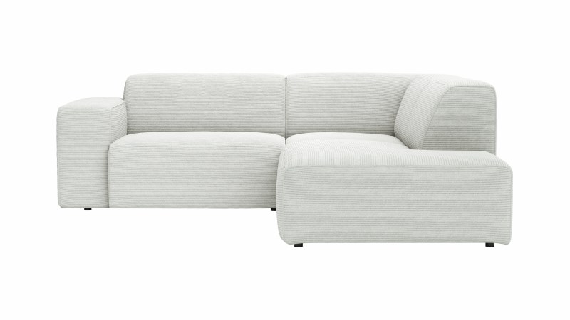 Ecksofa Elementos - 1,5-Sitzer links mit Ecke rechts, Stoff, Weiß