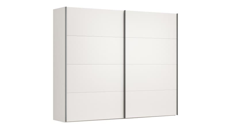 Schwebetürenschrank Viana - B ca. 271 cm, Lack, Weiß